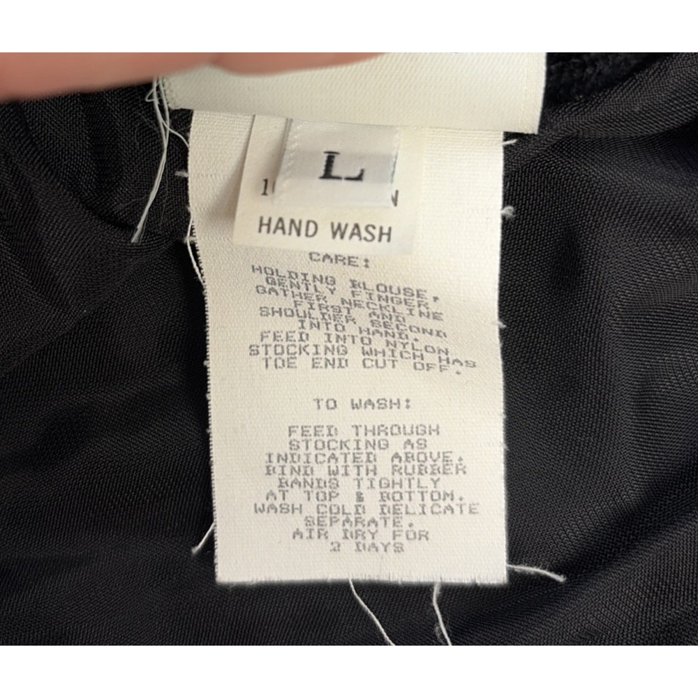 Vintage Coldwater Creek Black Crushed Velvet Button Front Dress Large Boho Maxi - Picture 10 of 12